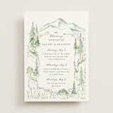 "Plain Air" - Wedding Weekend Itinerary Cards in Meadow by Petra Kern - Front