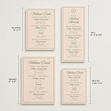 "Scripted" - Wedding Weekend Itinerary Cards in Emerald by Creo Study - Formats Available