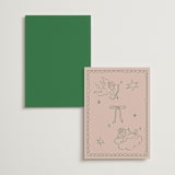 "Crazy Little Thing Called Love" - Wedding Weekend Itinerary Cards in Avocado by Helena Vitto - Back of Card Options