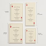 "Red Hearts" - Wedding Weekend Itinerary Cards in Champagne by Helena Vitto - Formats Available