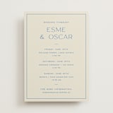 "Brooklyn" - Wedding Weekend Itinerary Cards in Cerulean by Ellen Schlegelmilch - Front