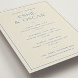 "Brooklyn" - Wedding Weekend Itinerary Cards in Cerulean by Ellen Schlegelmilch - Detail