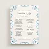 "Almafi" - Wedding Weekend Itinerary Cards in Cerulean by Itsy Belle Studio - Front