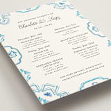 "Almafi" - Wedding Weekend Itinerary Cards in Cerulean by Itsy Belle Studio - Detail