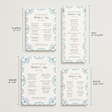 "Almafi" - Wedding Weekend Itinerary Cards in Cerulean by Itsy Belle Studio - Formats Available