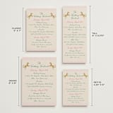 "Whimsical Hand Illustrated Crest" - Wedding Weekend Itinerary Cards in Peony by Jackie Crawford - Formats Available