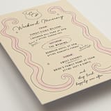 "Modern Fairy Tale" - Wedding Weekend Itinerary Cards in Rose by Helena Vitto - Detail