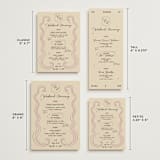 "Modern Fairy Tale" - Wedding Weekend Itinerary Cards in Rose by Helena Vitto - Formats Available
