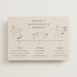 "Wedding Sketches" - Wedding Weekend Itinerary Cards in Eggnog by Baumbirdy - Front