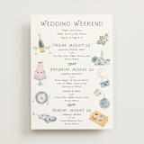 "Journey of the Day" - Wedding Weekend Itinerary Cards in Porcelain by frau brandt - Front