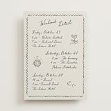 "Puglia" - Wedding Weekend Itinerary Cards in Rock by Pati Cascino - Front