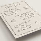 "Puglia" - Wedding Weekend Itinerary Cards in Rock by Pati Cascino - Detail