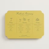 "Calia " - Wedding Weekend Itinerary Cards in Caribbean Citrus by Ani Somi - Front