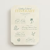 "Coastal Drift" - Wedding Weekend Itinerary Cards in Caribbean Citrus by Pixel and Hank - Front