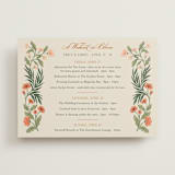 "Garden Heirloom" - Wedding Weekend Itinerary Cards in Garden by Elly - Front