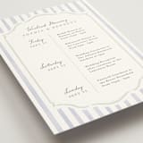 "Delicate Vines" - Wedding Weekend Itinerary Cards in Periwinkle by Kristen Smith - Detail