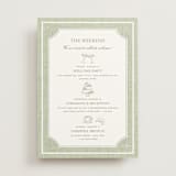 "Summer Linen" - Wedding Weekend Itinerary Cards in Garden by Kelly Schmidt - Front