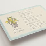 "Amalfi Coast Wedding" - Wedding Weekend Itinerary Cards in Aqua by Chris Griffith - Detail