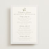 "Ocean Point" - Wedding Weekend Itinerary Cards in Sky by Everett Paper Goods - Front