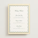 "Curved Frame" - Wedding Weekend Itinerary Cards in Citrine by Emily Betts - Front