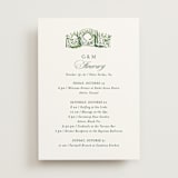 "gates and pillars" - Wedding Weekend Itinerary Cards in Sap by Becky Nimoy - Front