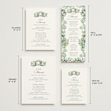 "gates and pillars" - Wedding Weekend Itinerary Cards in Sap by Becky Nimoy - Formats Available