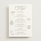 "Woods" - Wedding Weekend Itinerary Cards in Moss by Kelly Schmidt - Front