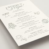"Woods" - Wedding Weekend Itinerary Cards in Moss by Kelly Schmidt - Detail