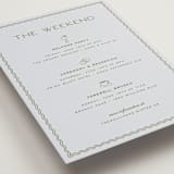 "callum" - Wedding Weekend Itinerary Cards in Lavender by Ellen Schlegelmilch - Detail