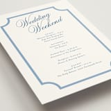 "Marenza" - Wedding Weekend Itinerary Cards in Bluebell by Jessica Williams - Detail