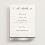 "Modern Stripes" - Wedding Weekend Itinerary Cards in Capri by Emily Betts - Front