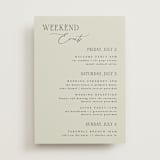"Scripted Initials" - Wedding Weekend Itinerary Cards in Spring by Kelly Schmidt - Front