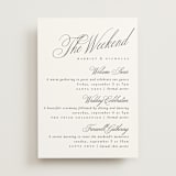 "Written with love" - Wedding Weekend Itinerary Cards in Noir Slate by Ana de Sousa - Front