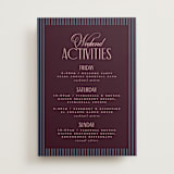 "sophisticate" - Wedding Weekend Itinerary Cards in Plum by Owl and Toad - Front