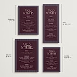 "sophisticate" - Wedding Weekend Itinerary Cards in Plum by Owl and Toad - Formats Available