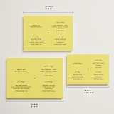 "In Lights" - Wedding Weekend Itinerary Cards in Lemon by Ani Somi - Formats Available