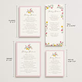 "Wildflower Wreath" - Wedding Weekend Itinerary Cards in Peony by Yaling Hou Suzuki - Formats Available