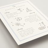 "Bristol" - Wedding Weekend Itinerary Cards in Aqua by Jennifer Wick - Detail