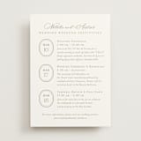 "Calia" - Wedding Weekend Itinerary Cards in Paris Rain by Jennifer Postorino - Front