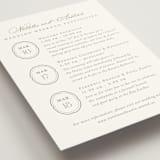 "Calia" - Wedding Weekend Itinerary Cards in Paris Rain by Jennifer Postorino - Detail