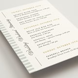 "Penumbra" - Wedding Weekend Itinerary Cards in Garden by Snow and Ivy - Detail