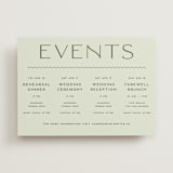 "Swoon" - Wedding Weekend Itinerary Cards in Lemongrass by Sam Dubeau - Front