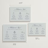 "Landscape Script" - Wedding Weekend Itinerary Cards in Sky by Kelly Schmidt - Formats Available