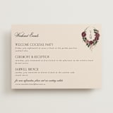 "Romantics" - Wedding Weekend Itinerary Cards in Merlota by Susan Moyal - Front