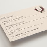 "Romantics" - Wedding Weekend Itinerary Cards in Merlota by Susan Moyal - Detail