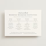 "Ariah" - Wedding Weekend Itinerary Cards in French Blue by Jennifer Postorino - Front