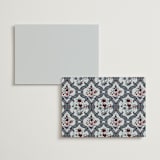 "Ariah" - Wedding Weekend Itinerary Cards in French Blue by Jennifer Postorino - Back of Card Options