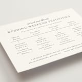 "Ariah" - Wedding Weekend Itinerary Cards in French Blue by Jennifer Postorino - Detail