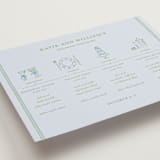 "Hydrangea Vines" - Wedding Weekend Itinerary Cards in Coastal by Madhvi Samimi - Detail