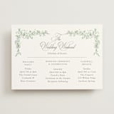 "Romantic Garden" - Wedding Weekend Itinerary Cards in Mint by Melinda Denison - Front